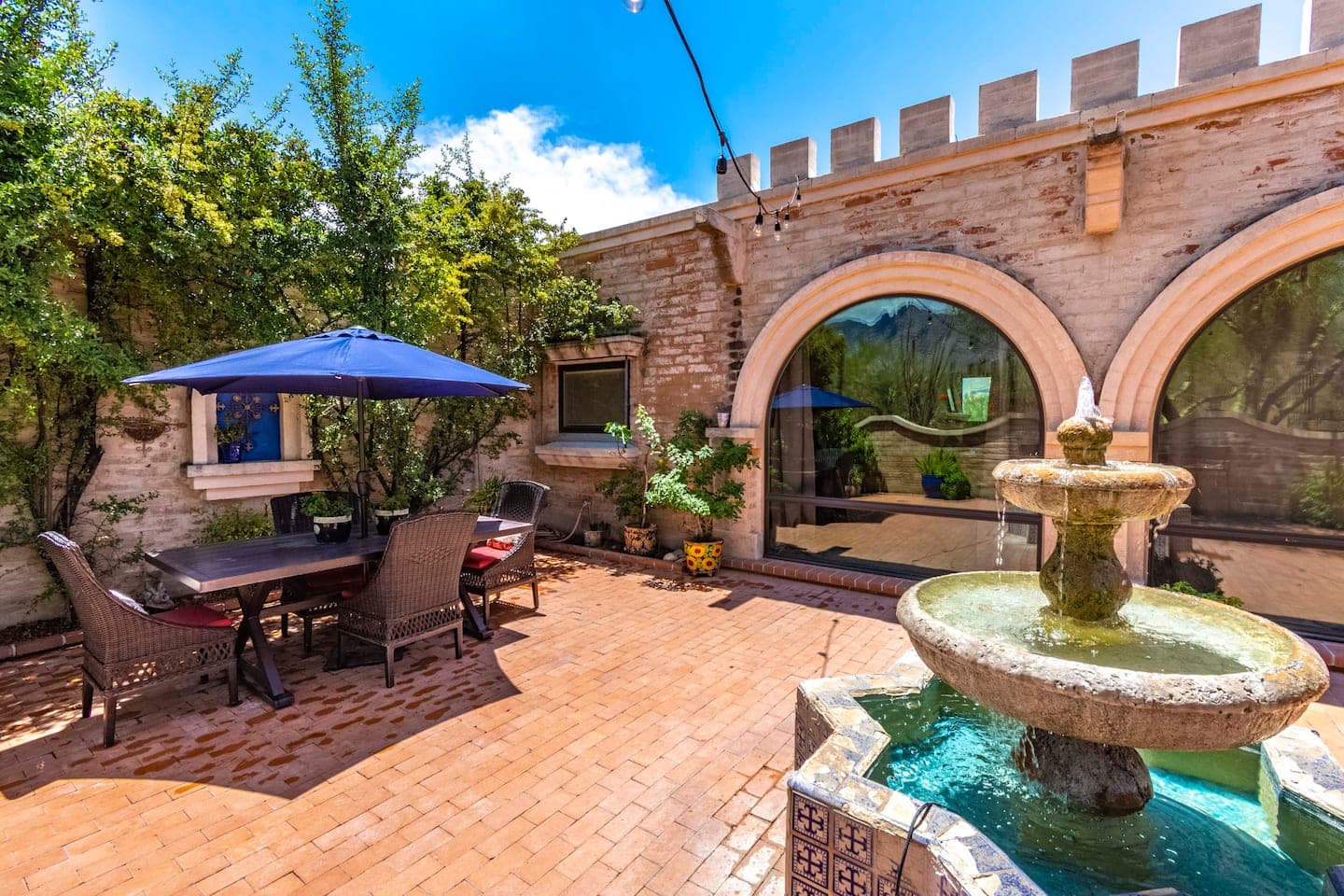 Azul Courtyard Suite — comfortable bed with down bedding